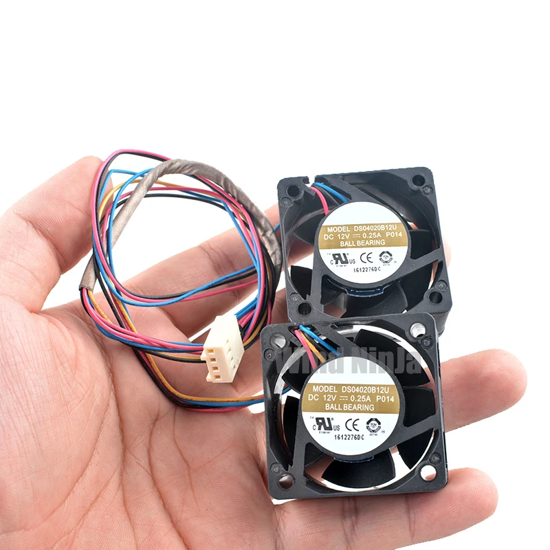 DS04020B12U 4 سنتيمتر X 40 مللي متر مروحة التبريد المزدوج الكرة تحمل 40x40x20 مللي متر DC12V 0.25A 4-Pin الهيكل وحدة المعالجة المركزية مروحة تبريد الهواء