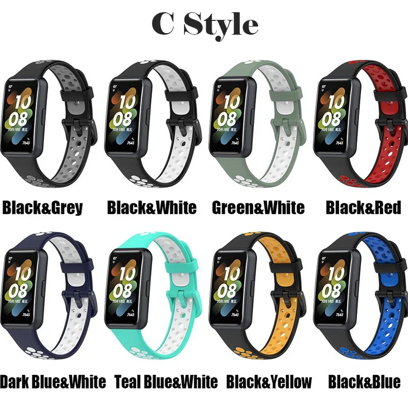 Silicone Strap For Huawei band 7 Sport Strap Smartwatch accessories Adjustable Replacement Bracelet For Huawei watch band 7