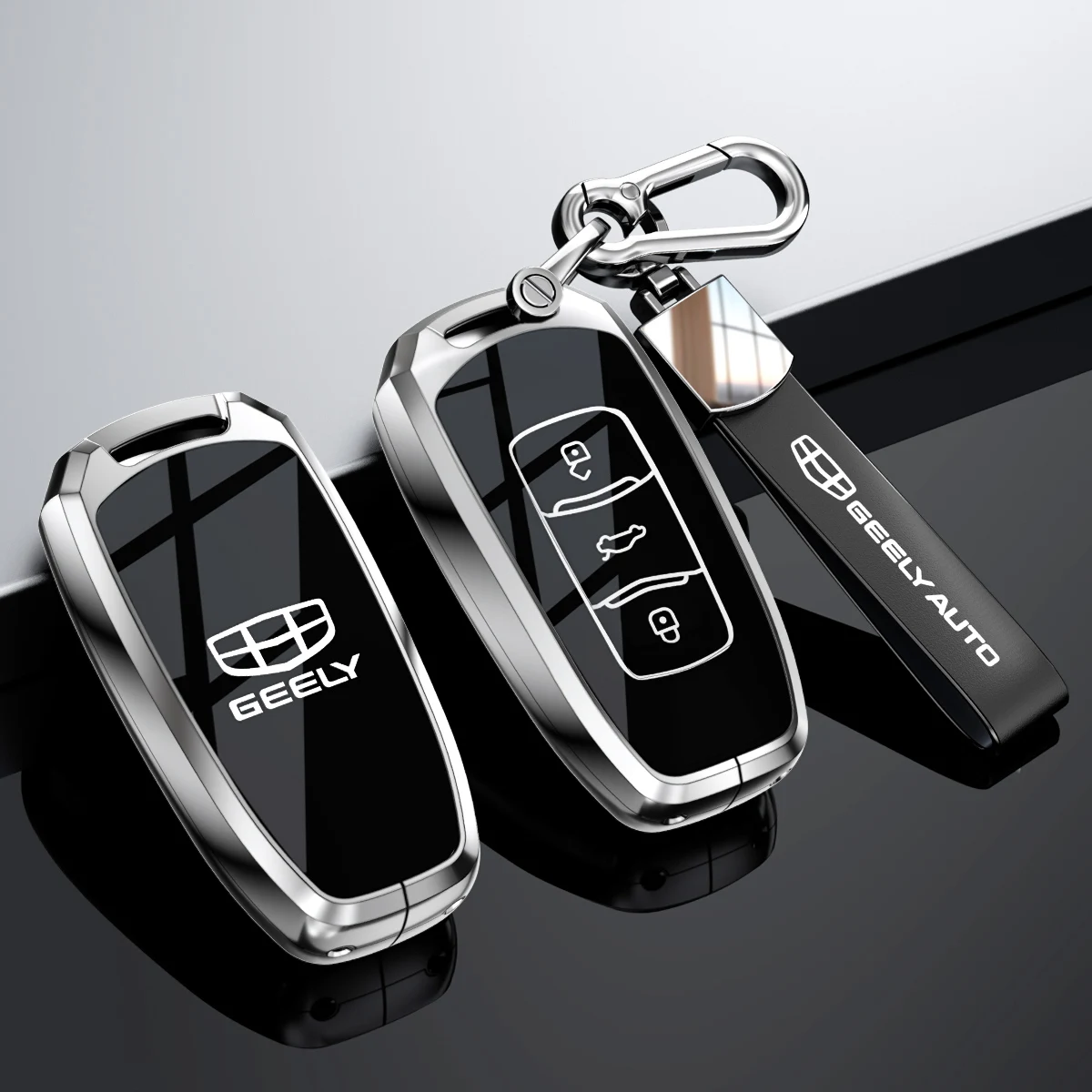 Car Accessories Key Case Holder Cover Chain For Geely Coolray Monjaro Okavango Atlas Tugella Emgrand GT S Proton X50 X70 X6 X7