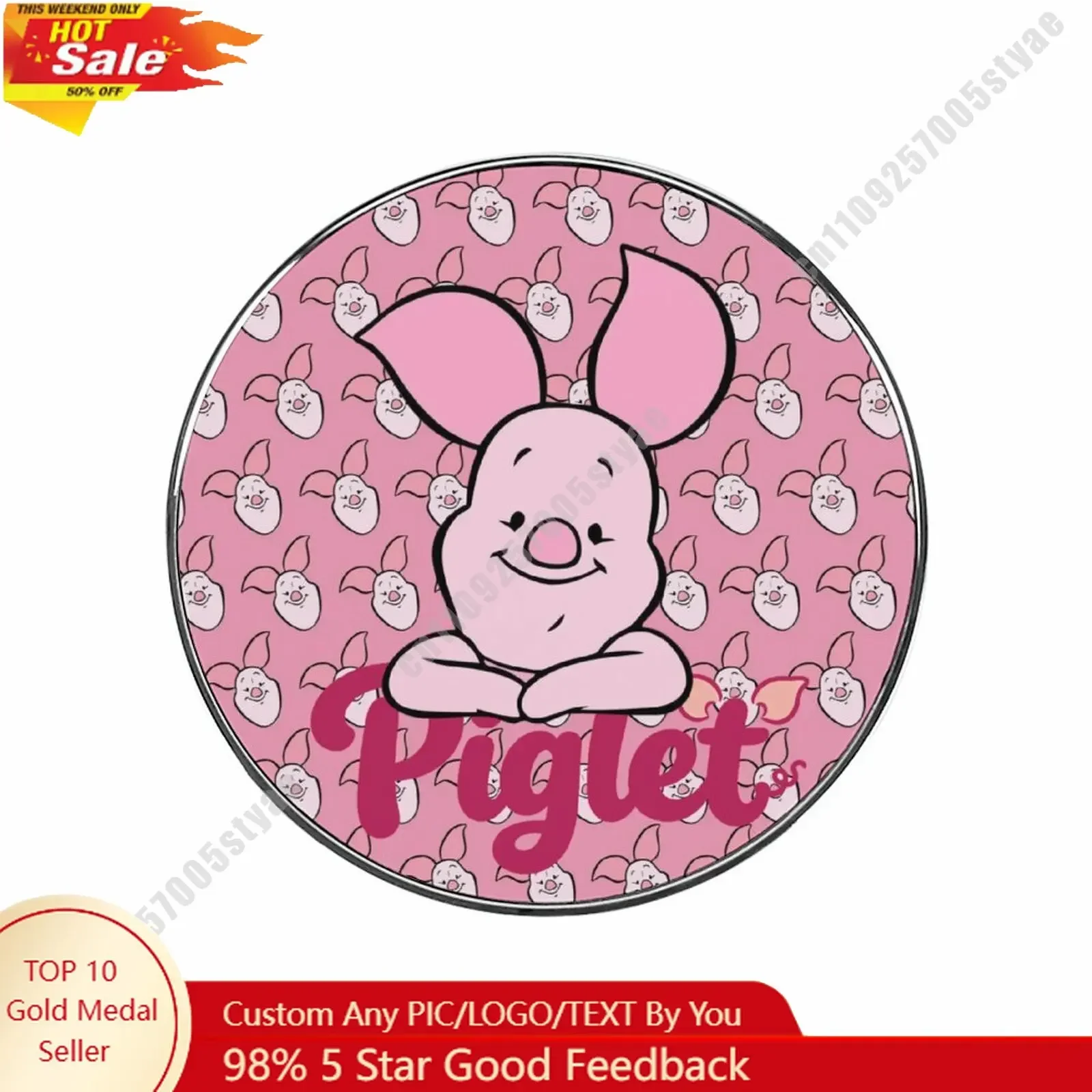 

Piglet Refrigerator Magnets Disney Themed Creative Custom Design Personalize Your Photo Text Cartoon Toy Home Decoration