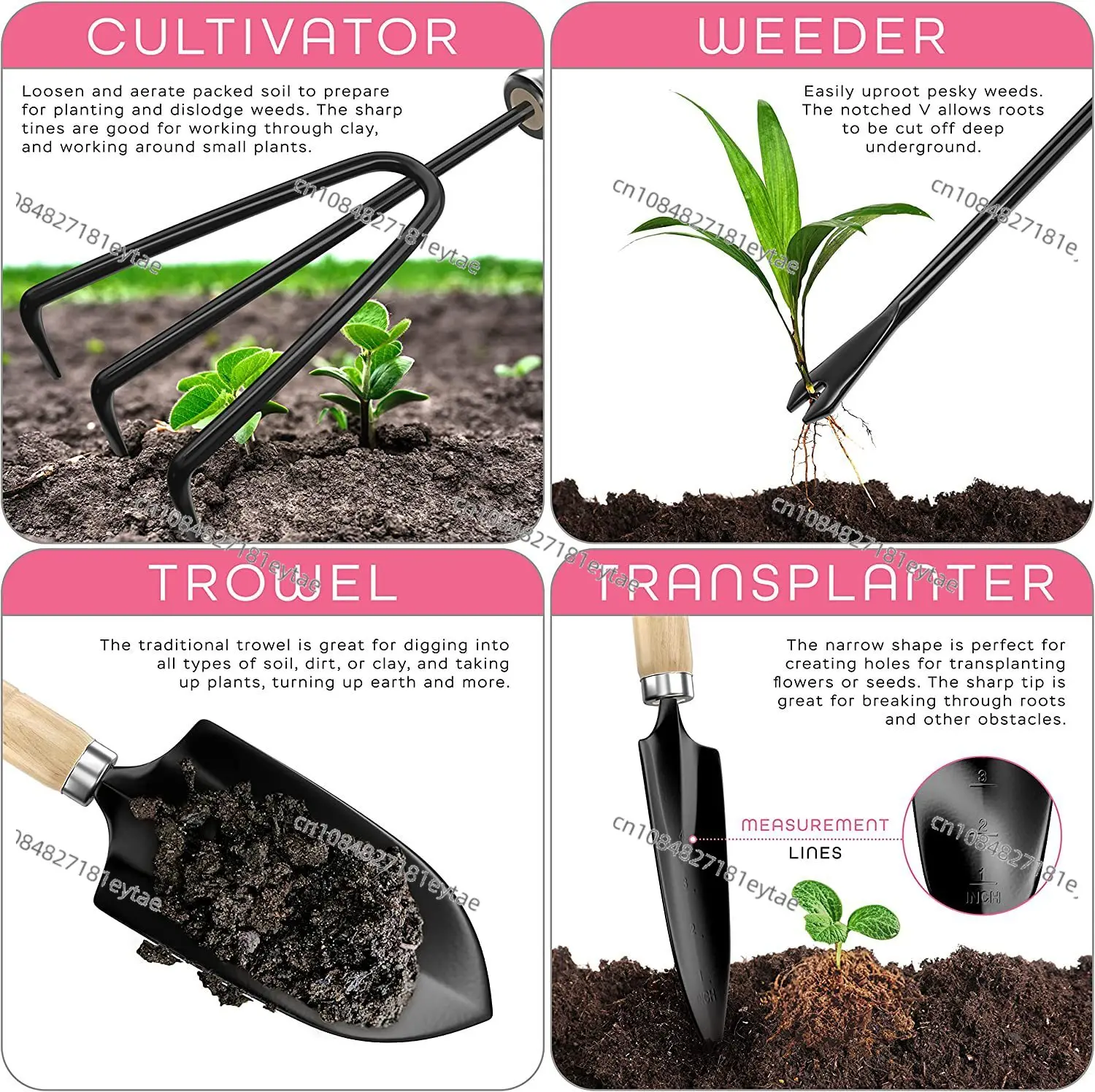 Stainless Steel Garden Tool Set Trowel Shovel Set for Planting Weeding Gardening Hand Tools