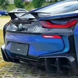 For BMW i8 2014-2019 Carbon fiber Rear Spoiler Trunk wing  FRP Forged carbon