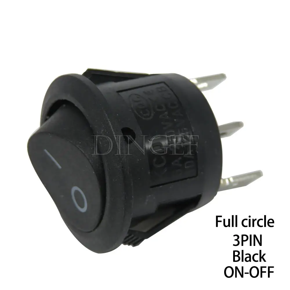 1PCS Round Rocker Switch LED illuminated Car Dashboard Dash Boat Van ON/OFF 10A  24V 6A 250V 4PIN 20MM For Integrated circuit
