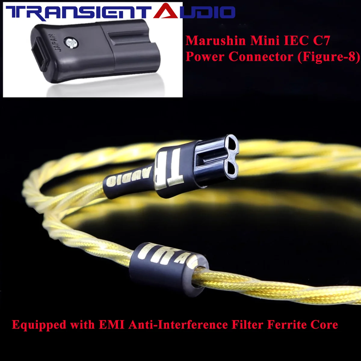 TR3 Audiophile-Grade Power Cable — 7N Single-Crystal Copper Silver-Plated Core + IEC C7 