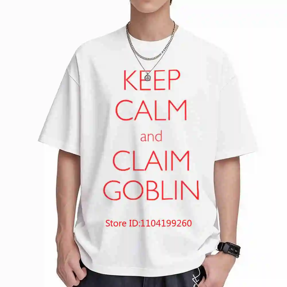 Blood On The Clocktower Keep Calm And Claim Goblin Short Sleeve Tee 100% Cotton T-Shirt