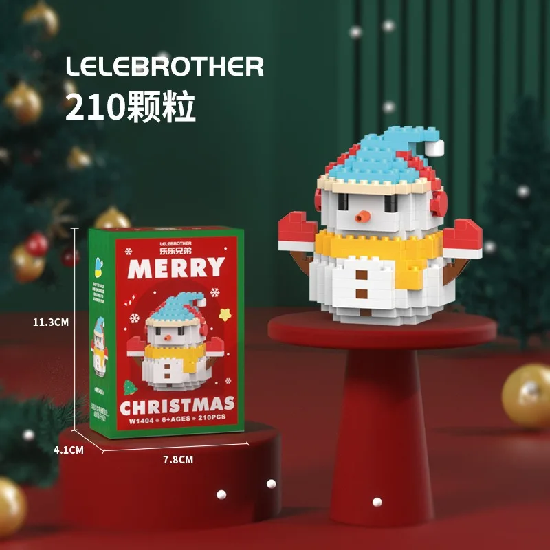 クリスマスツリー トナカイ サンタクロース 積み木セット クールな漫画風 クリエイティブな装飾 かわいいギフト 誕生日 クリスマス 新年用