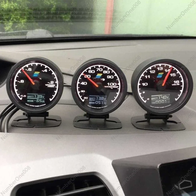 Universal Car Gauge Set, Turbo Pressure/Water Temp/Oil Pressure for Racing