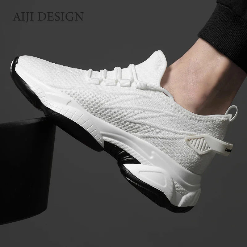 Summer breathable sneakers men elevator shoes height increase shoes for casual insole 7cm sport man taller