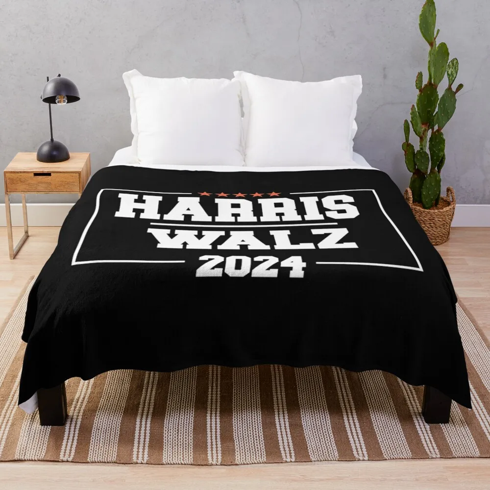 

Harris Walz 2024 Campaign for President Harris Waltz '24 Throw Blanket Luxury Brand Decorative Sofas Blankets