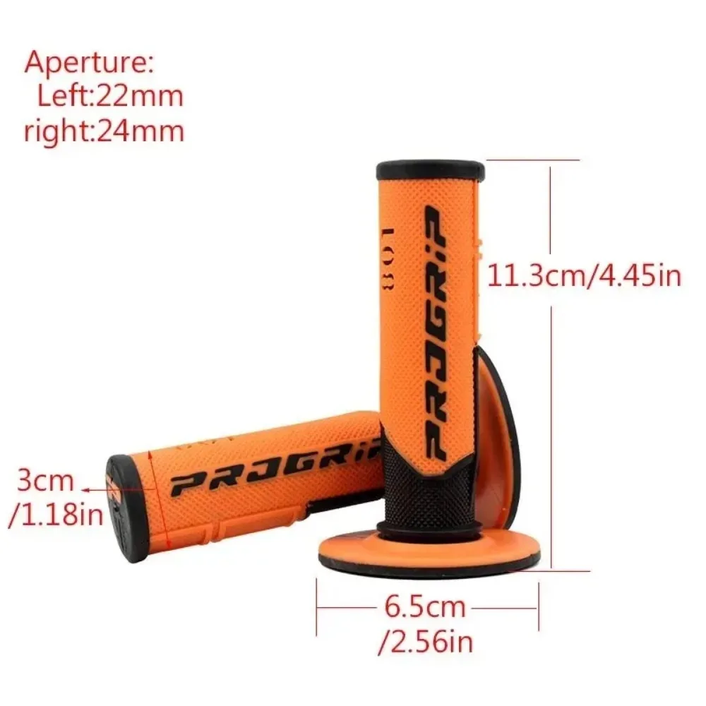 AliExpress NONE 7/8 "22 24mm Motorcycle Grips Handle Bar For KTM YAMAHA Universal Pit Bike Motocross Motorbike Rubber GEL Domino Grip 6 Colors