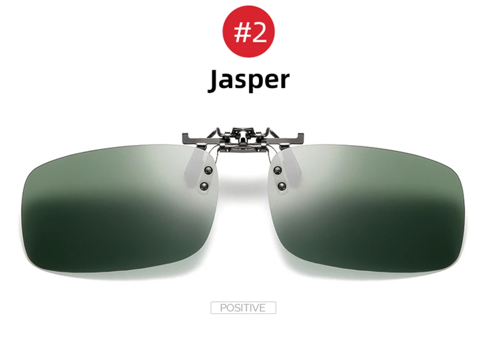 VIVIBEE Spiegel Blau Flip Up Clip auf Sonnenbrille Angeln Männer Quadratische Polarisierte Linse Metall Nachtsicht Fahren UV400 Frauen Gläser – Detail 10