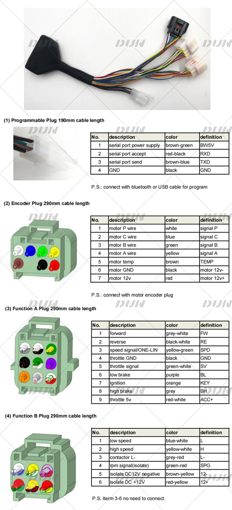30-PIN-Adapterkabel für Fardriver-Controller ND72260, ND72450, ND72530, ND72680, ND72850, ND7210000, ND721800, etc. – Detail 7