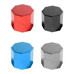 Octagonal Chalk Holder Storage Box Billiard Pool Cue Tip Chalk Mini Aluminum