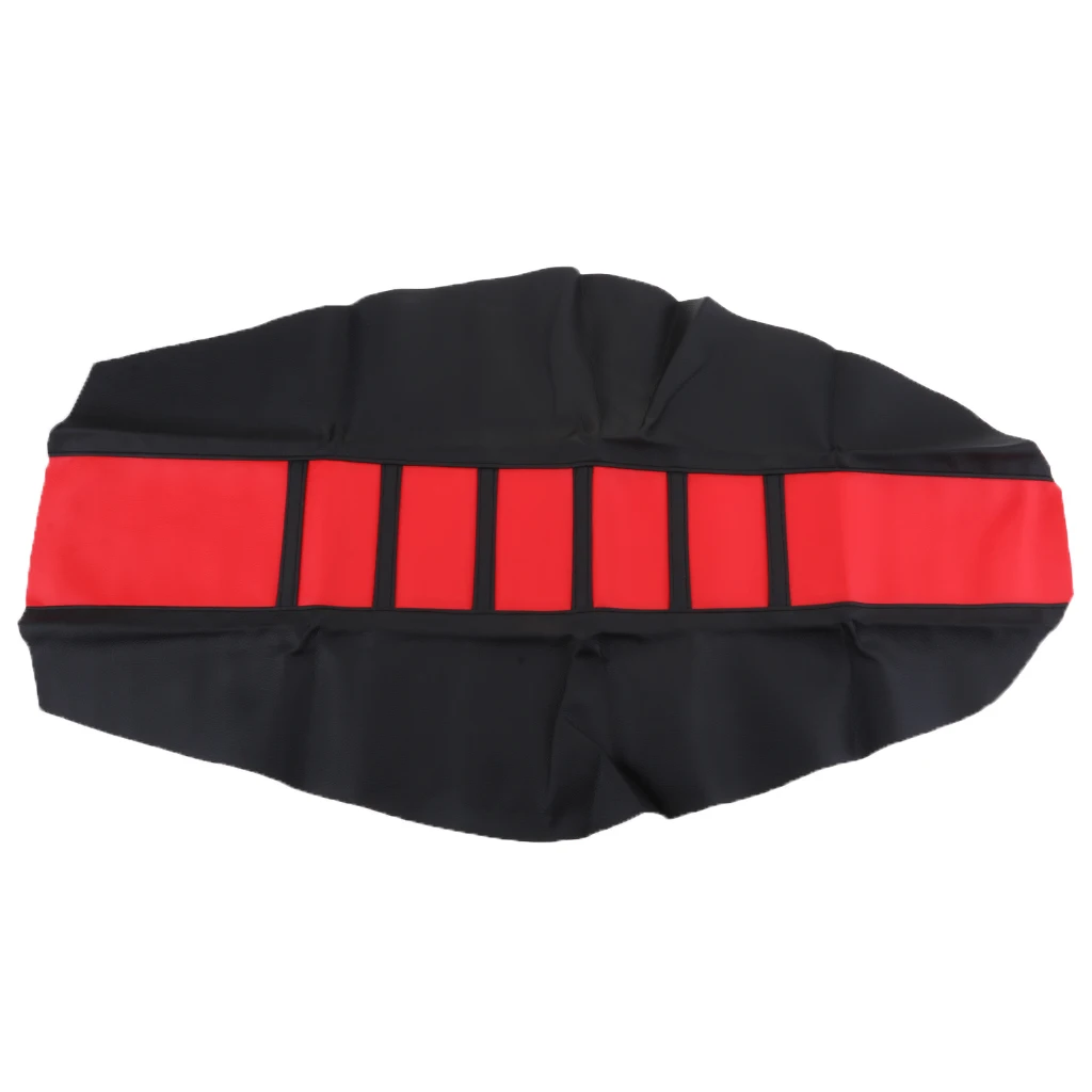 

Durable Artificial Leather Ribbed Motorcycle Seat Cover Cushion Protector for Cafe Racer Dirt Bike Honda Yamaha Kawasaki