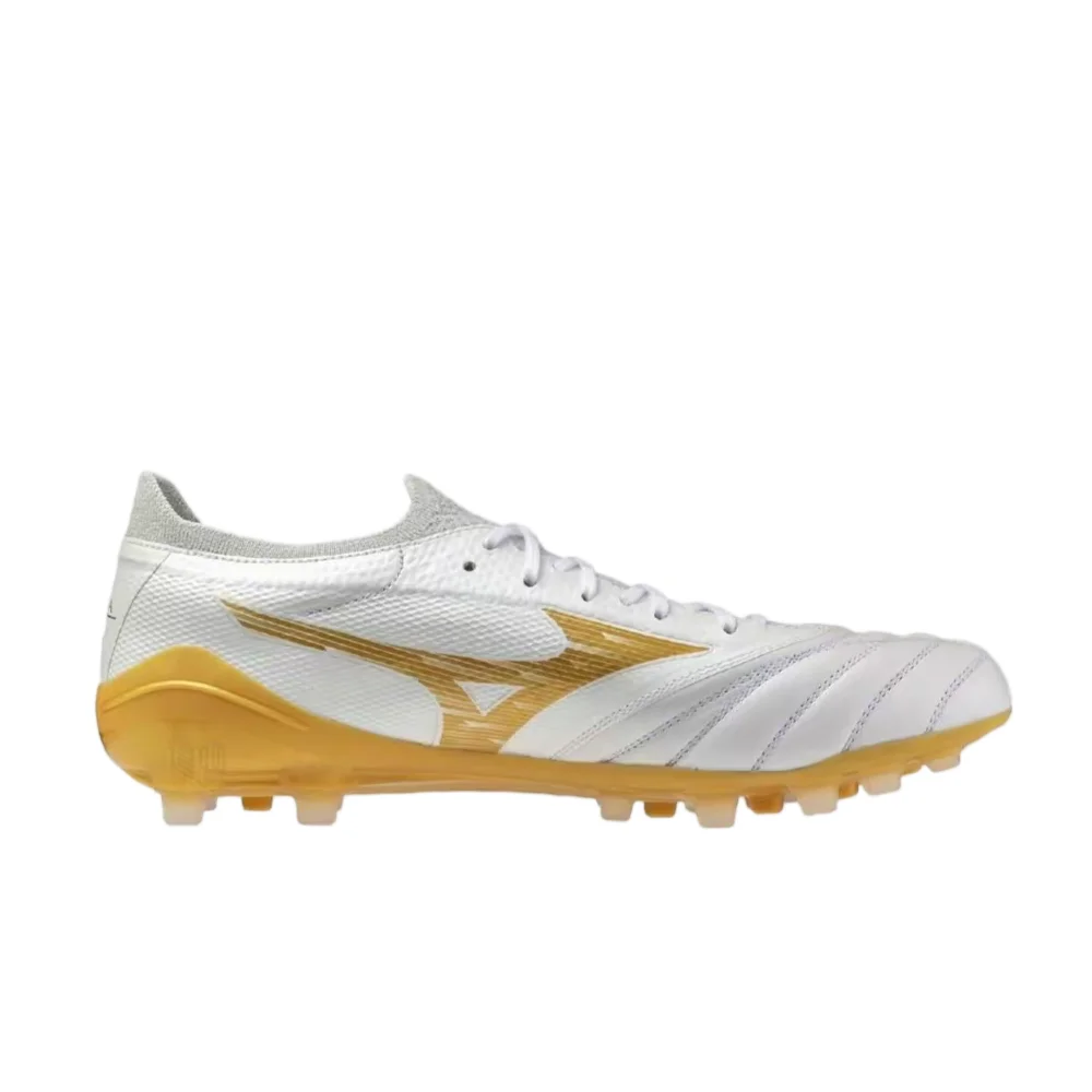 Mizuno Morelia Neo IV B Elite Unisex Soccer Cleats – White/Gold, Comfortable, Stylish, Non-Slip & Durable P1GA264350