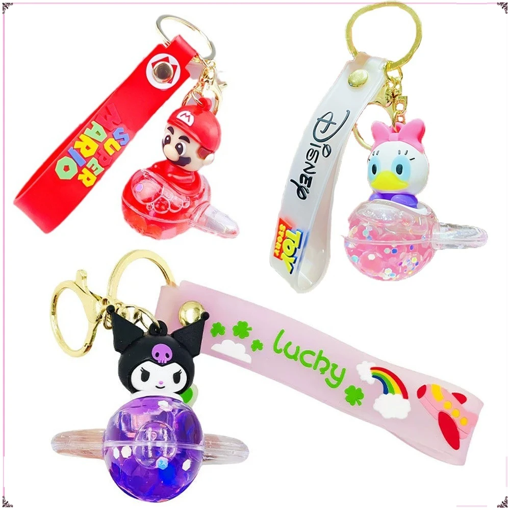 

Cartoon Mario Keychains Exquisite Cute Small Airplane Drift Bottle Backpack Pendant Keyrings Decorative Ornaments Holiday Gifts