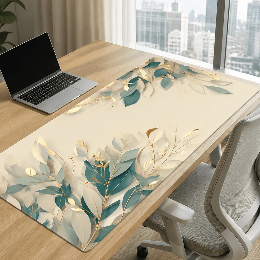 Simple leaf pattern table mat is suitable for office workers and students with large desks. It has compatibility for home office