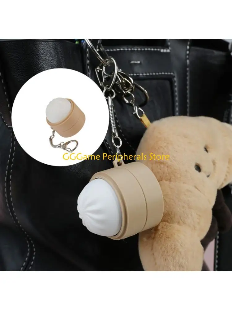 

U55B Realistic Steamed Bun Slow Rebounding Stress Ball Keychains Pocket Sized Anxiety Relief Toy For Students Workers Home