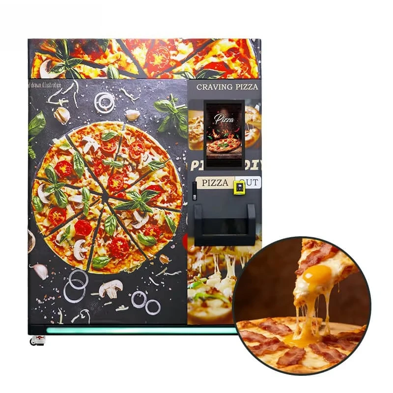 Custom Good Price Source Factory 21.5 Inch Xy Elevator Coin Operated Pizza Vending Machine Self-service