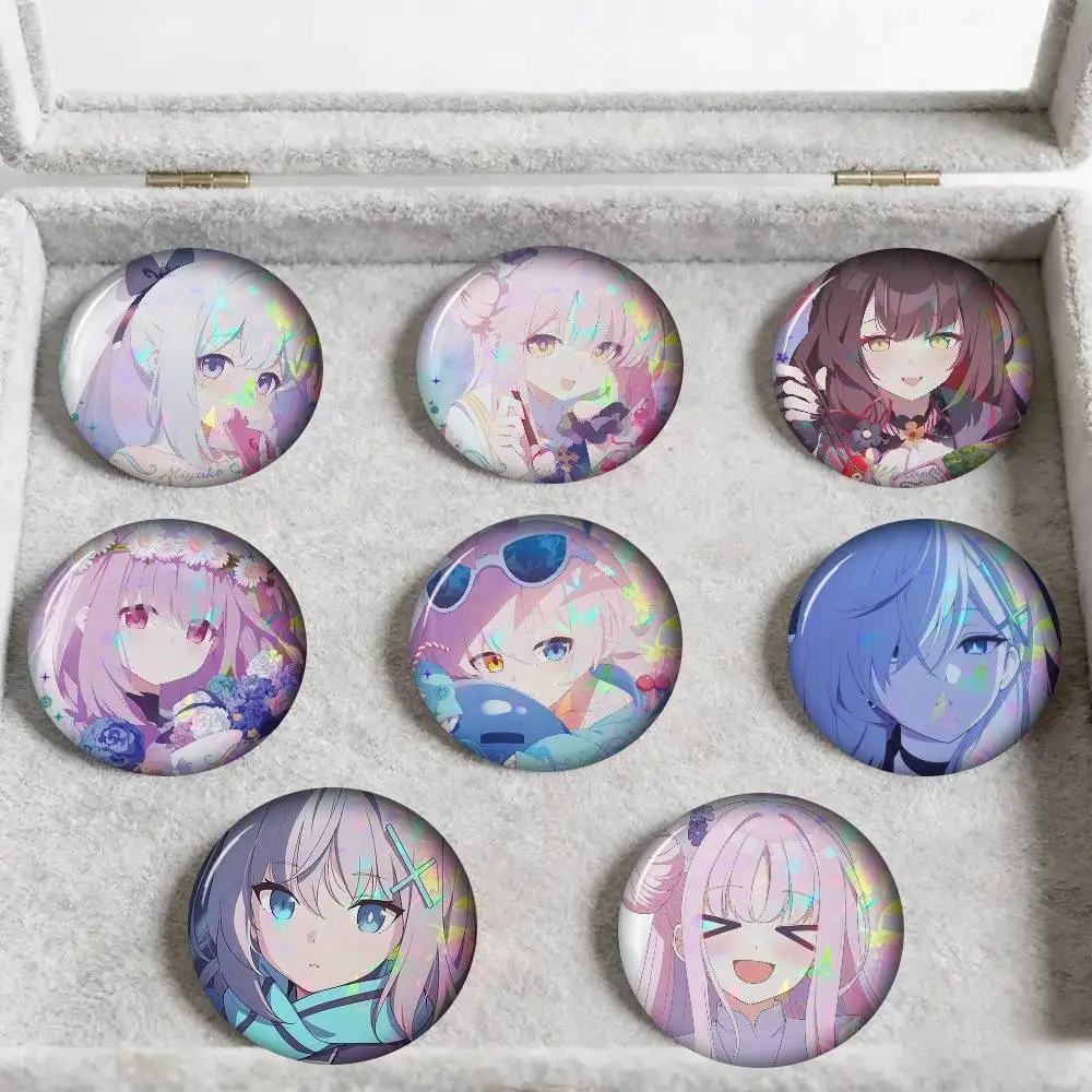 Game Blue Archive TSUKIYUKI MIYAKO  Creator Tinplate Pin Button Custom Role school Brooch Cartoon Collar Badge Jewelry Gift Fans