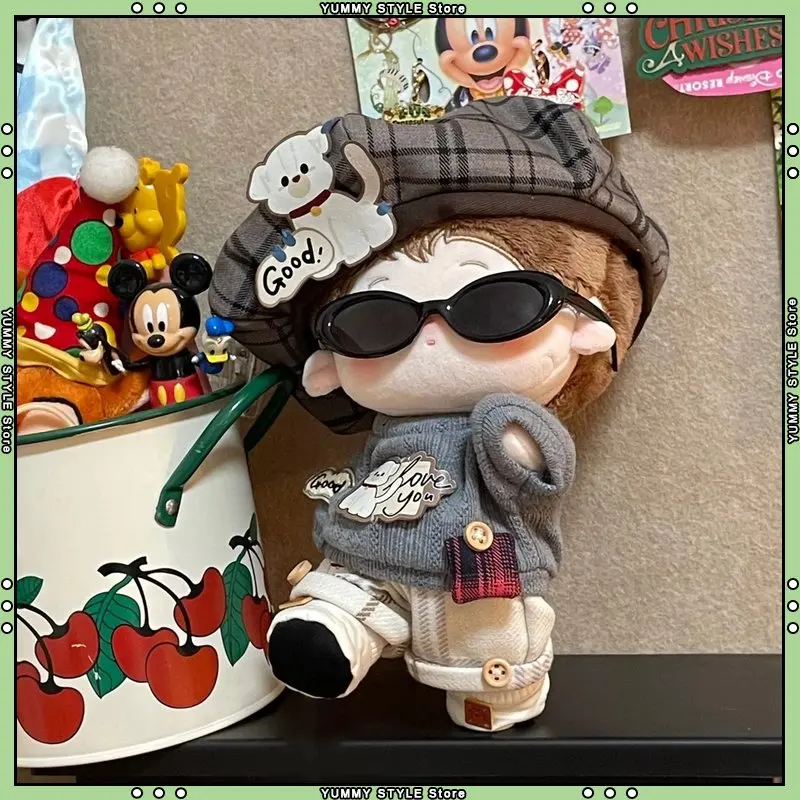 

For 20cm Cotton Doll - Clothes Set with Jacket Hoodie Hat Replacement Dollwear for Toys And Hobbies