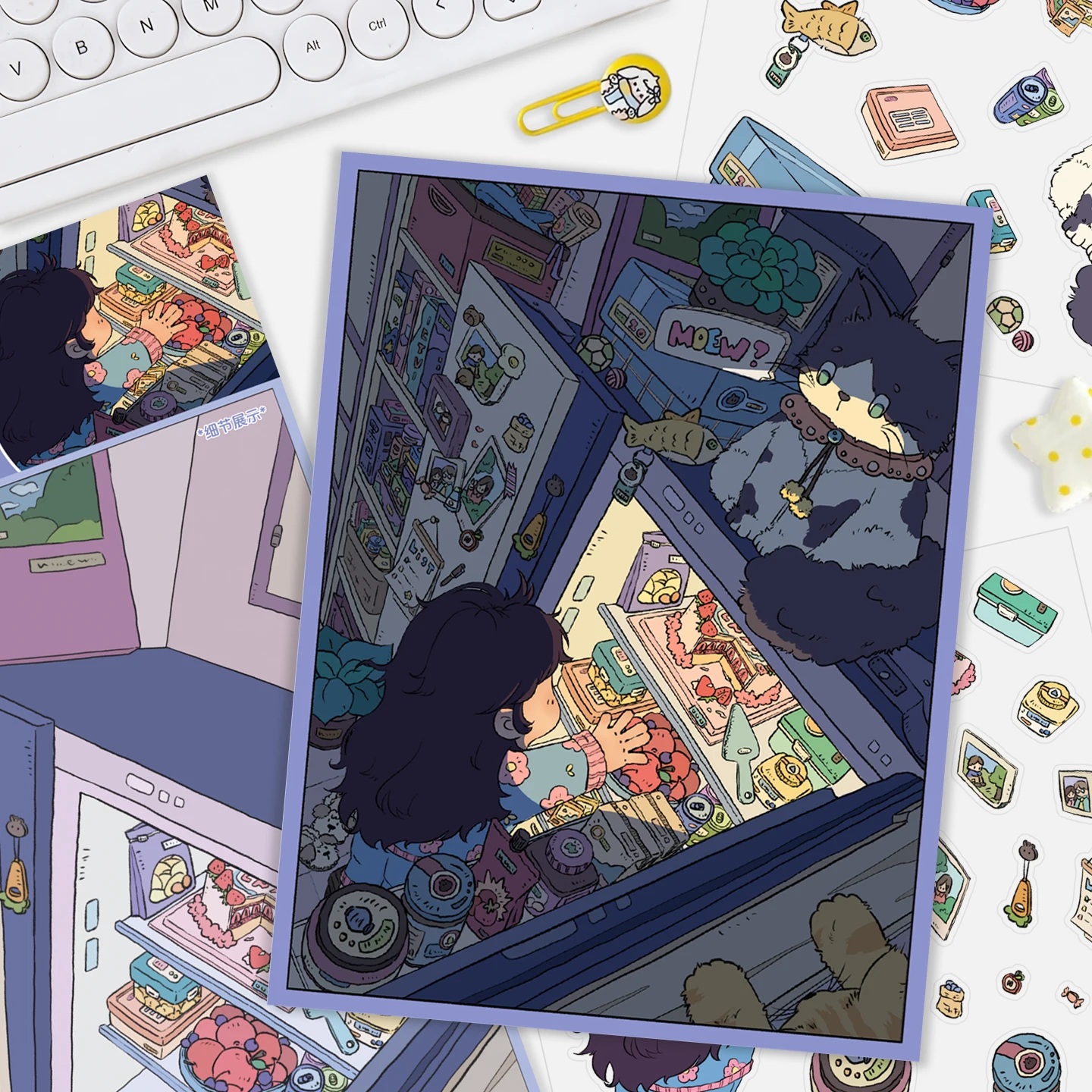 Livro de Adesivos de Paisagens em Desenho Animado DIY 3D: Adesivos de Cenário de Cabana de Bolso para Presente Infantil