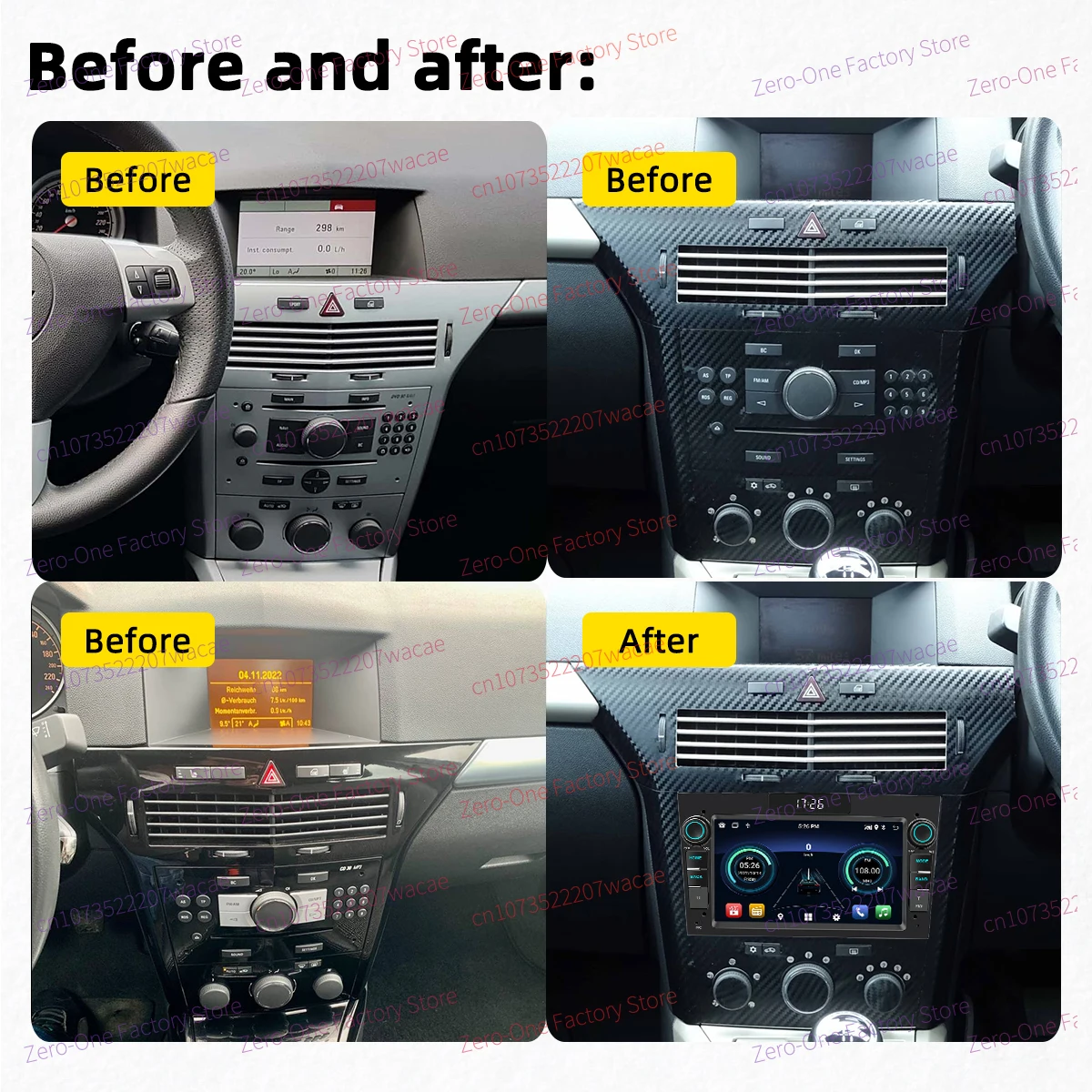 2Din 7 "شاشة ستيريو لاسلكية Carplay أندرويد سيارة الوسائط المتعددة راديو لأوبل أسترا H 2004-2014 رئيس وحدة نظام تحديد المواقع BT WIFI الملاحة