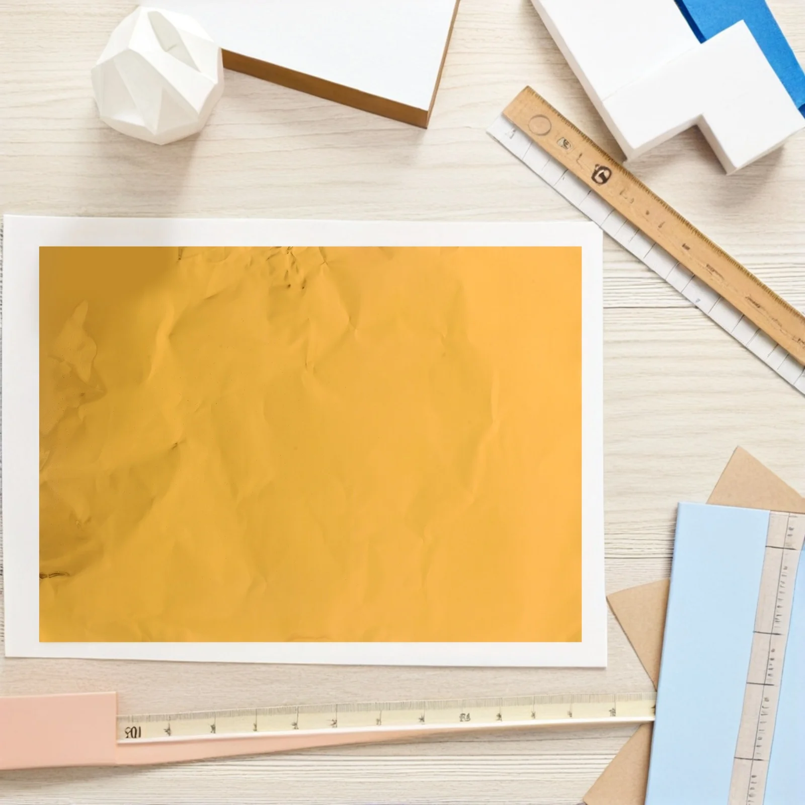 

1 set 1 Set Foil Metallic Gold Cardstock For Diy Crafts Resin Art Scrapbooking Holiday Decorations Gold Leaf Sheets Furniture