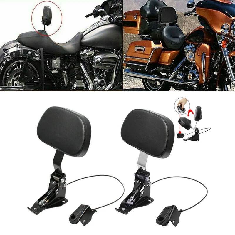 Motorcycle accessories: Harley Glide Street Gliding Hydraulic Adjustment Driver Backrest Middle Backrest