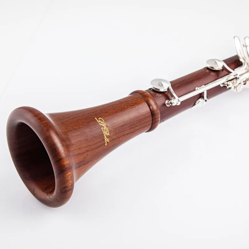 French manufacturing Red Wood Professional Clarinet 17 Keys Bb Rosewood Mopane Silvering Keys Sib Klarnet