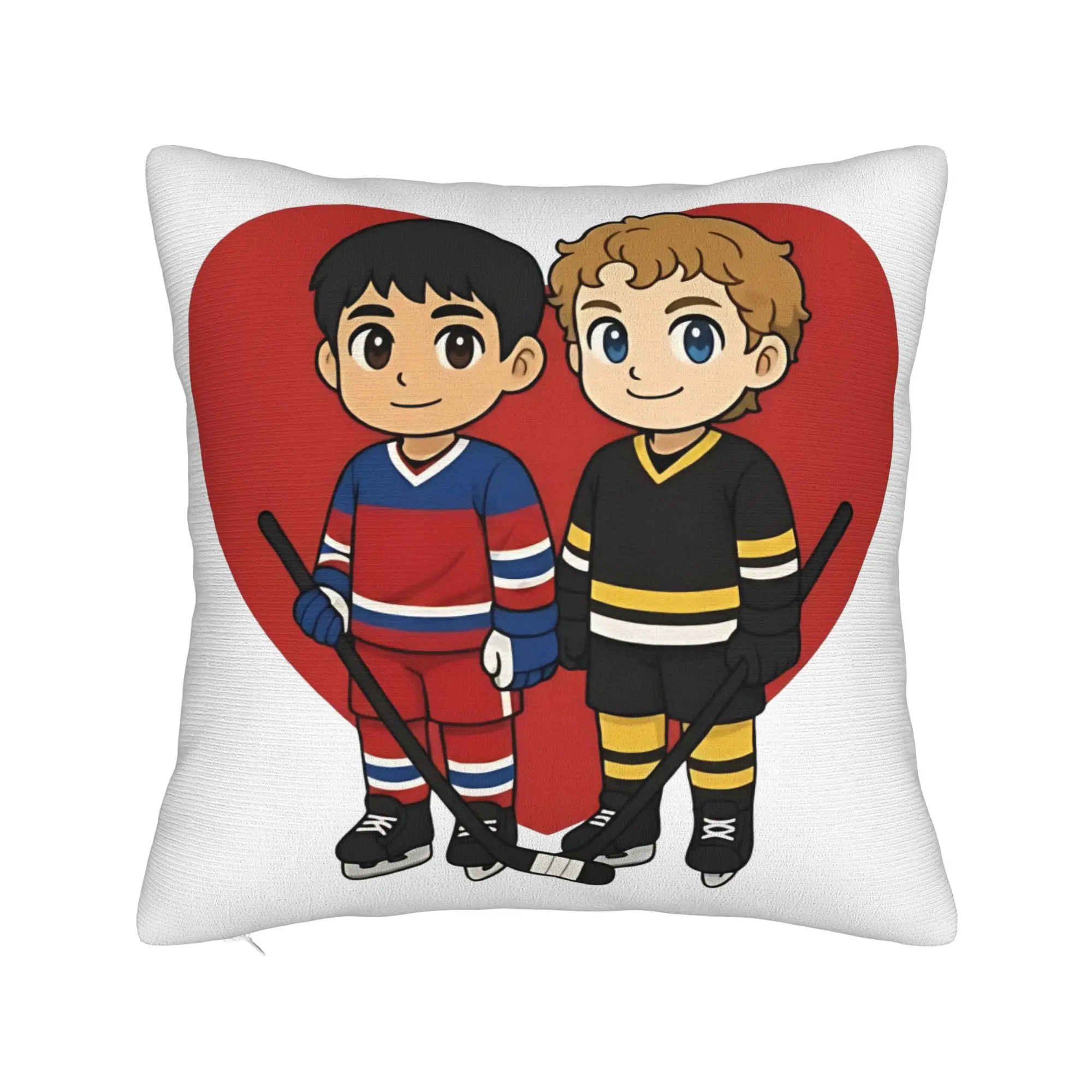 Shane Hollander & Ilya Rozanov Pillowcase Cushion Cover Decorative Heated Rivalry Throw Pillow Case Cover Home Zippered 40*40cm