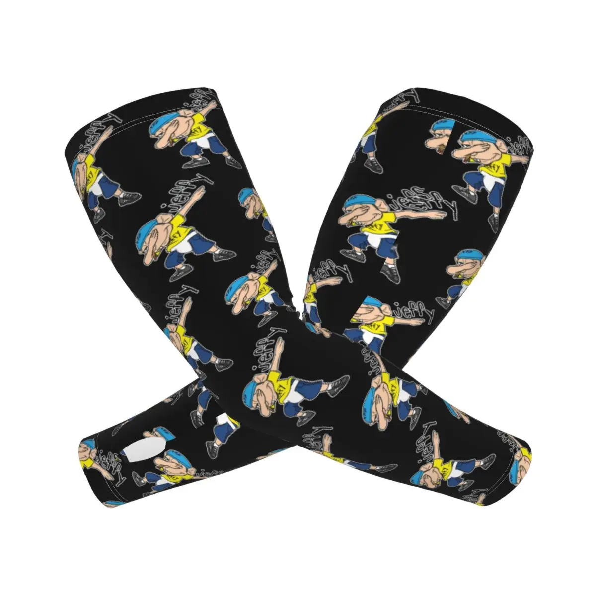 Jeffy The Puppet Outdoor Arm Sleeves Sun UV Protection Cover Summer Ice Silk Cycling Tattoo Sleeves