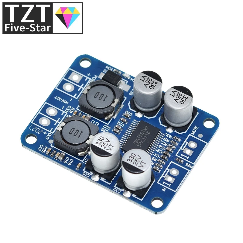 TZT DC 12V-24V TPA3118 60W Mono Digital Audio Power Amplifier Board Amp Module