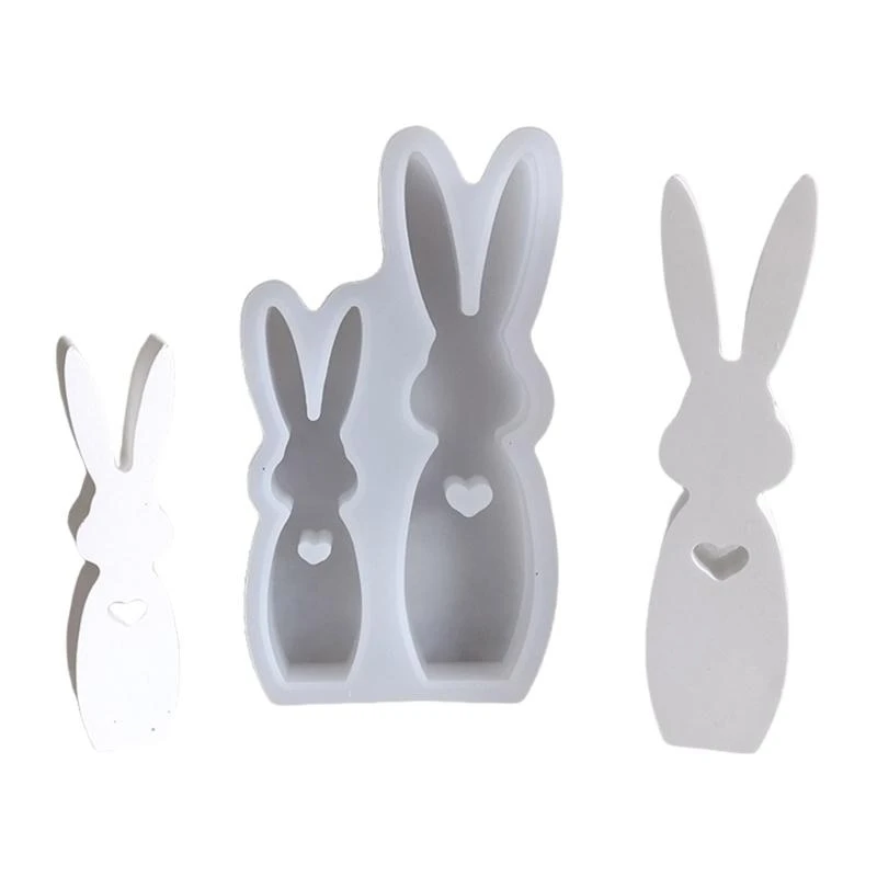 

72XE Sturdy Silicone Mould for Festive Rabbit Themed Holders Decoration
