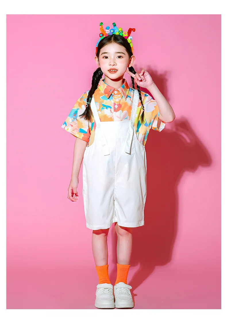 Children's performance costumes primary school cute chorus and dance class uniforms kindergarten cheerleading uniform sets B9