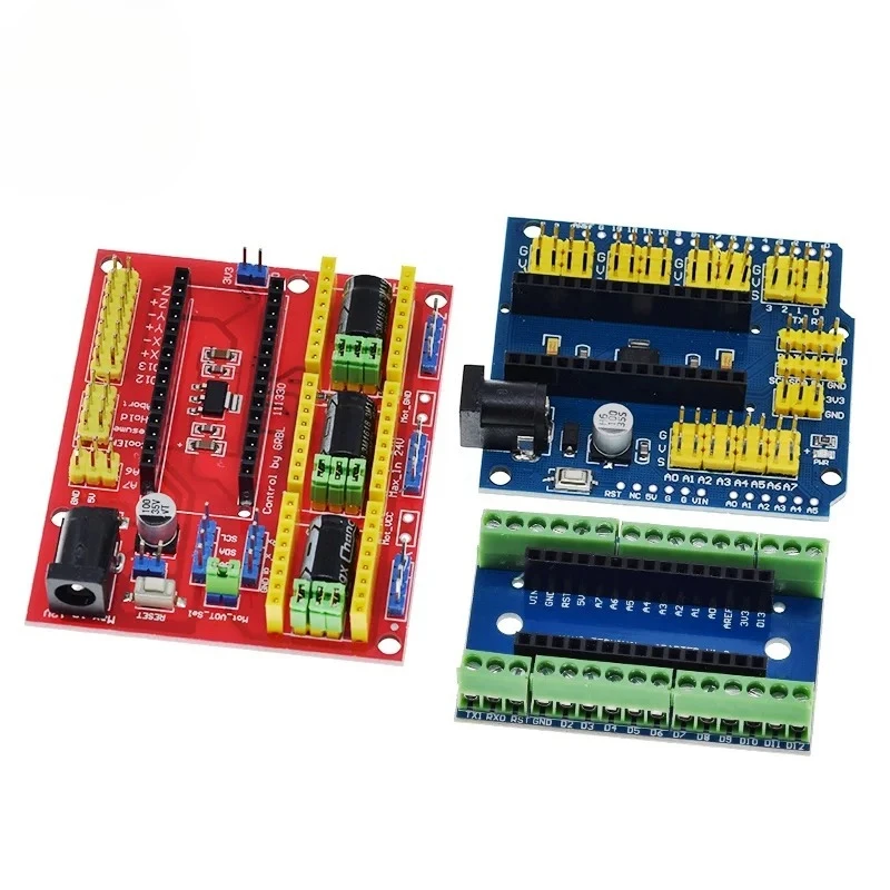 1 unidad de placa de expansión NANO V3.0 con adaptador de terminal, escudo de prototipo y placa de expansión multipropósito UNO para Arduino