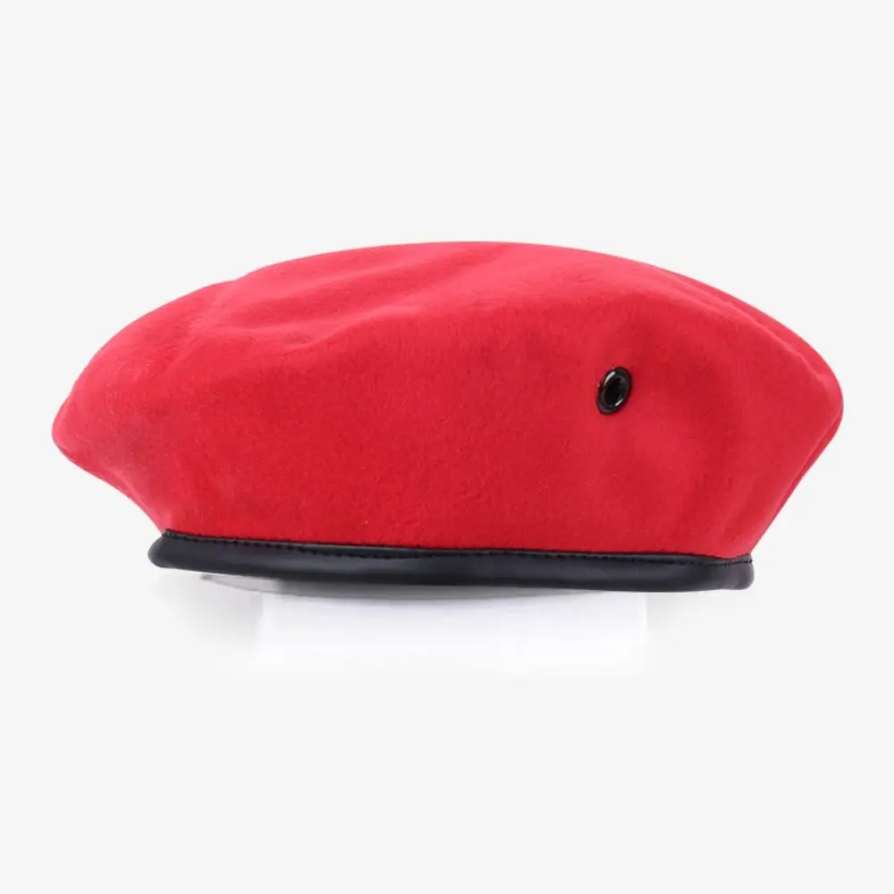 

Unisex Adjustable Berets Hat Autumn and Winter Solid Color Uniform Cap Casual Adult Painter Cap Security Cap