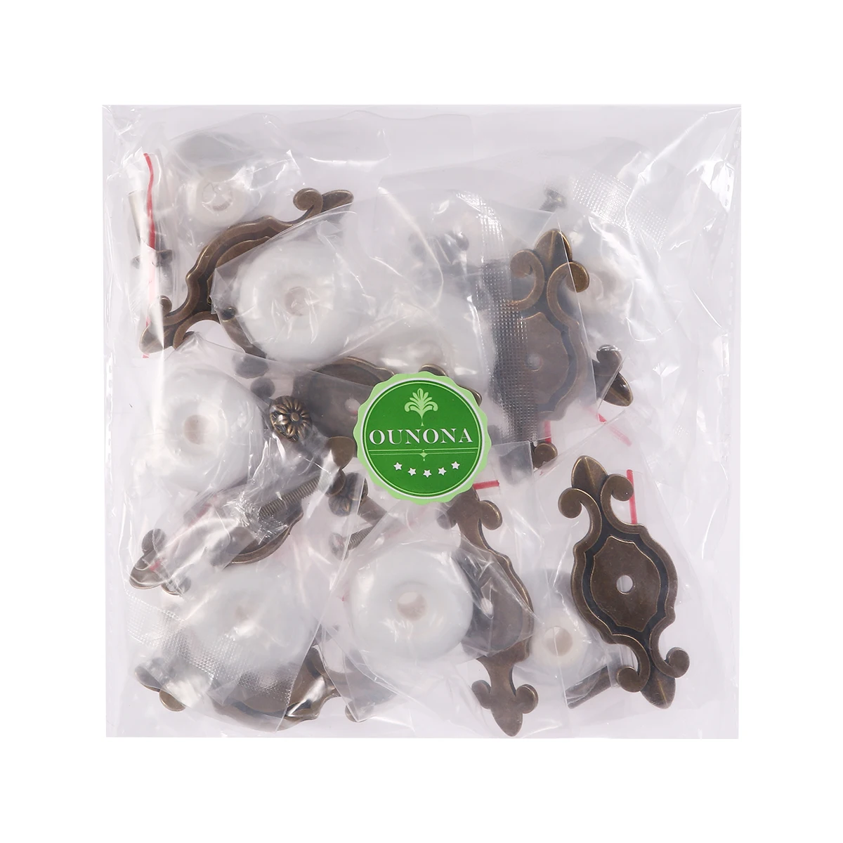 

8Pcs Zinc Alloy Metal Door Knobs Retro Vintage Style Kitchen Cabinet Cupboard Drawer Handles White Tanned Ceramic Pulls