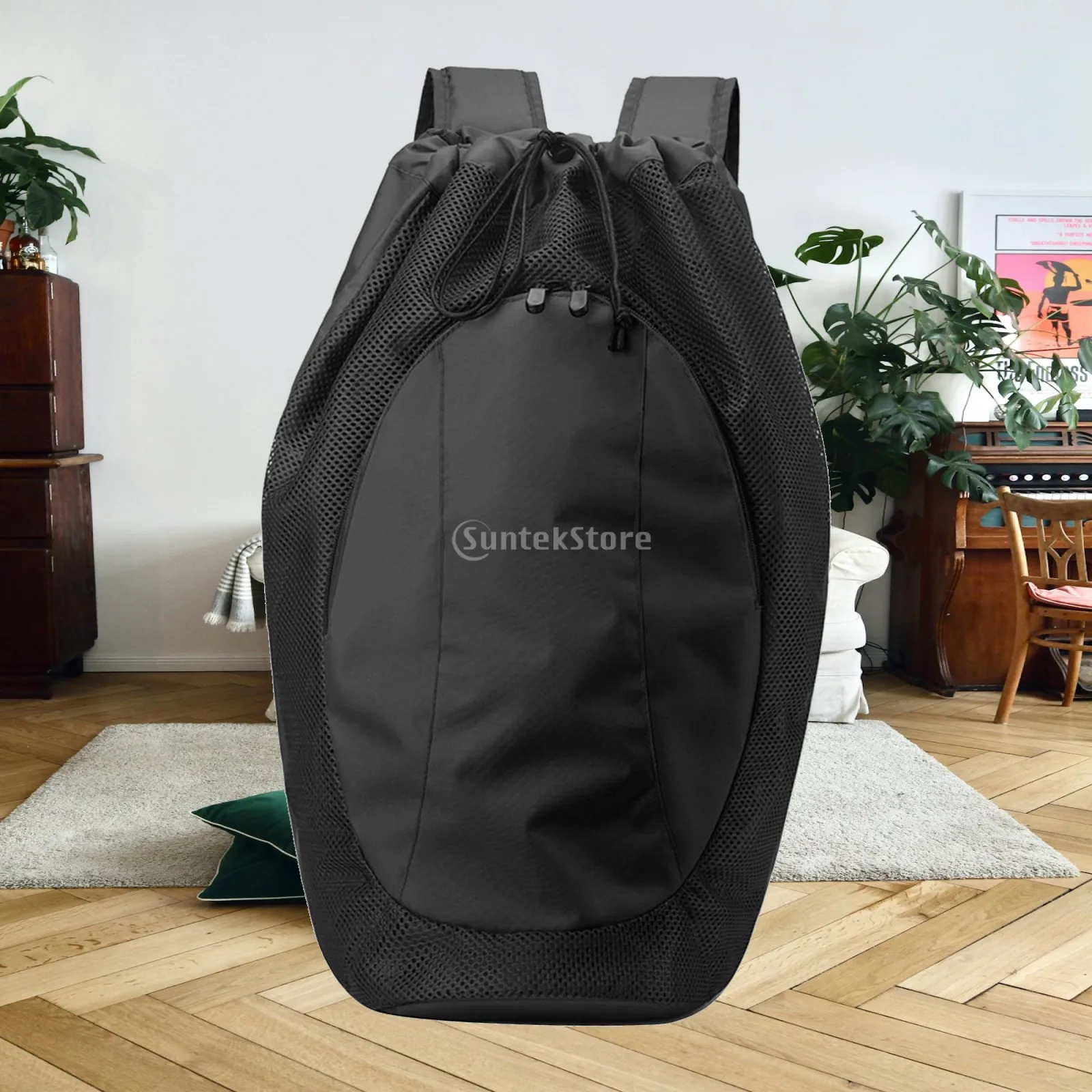 Drawstring Backpack Fitness Drawstring Gym Bag for Shopping Badminton Tennis