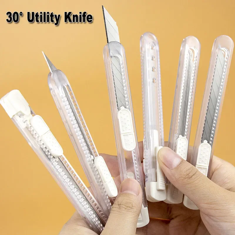 Craft Knife Transparent Small Paper Cutter, Student Hand Cutting Tool, Ins Style Aesthetic Plastic Art Knife