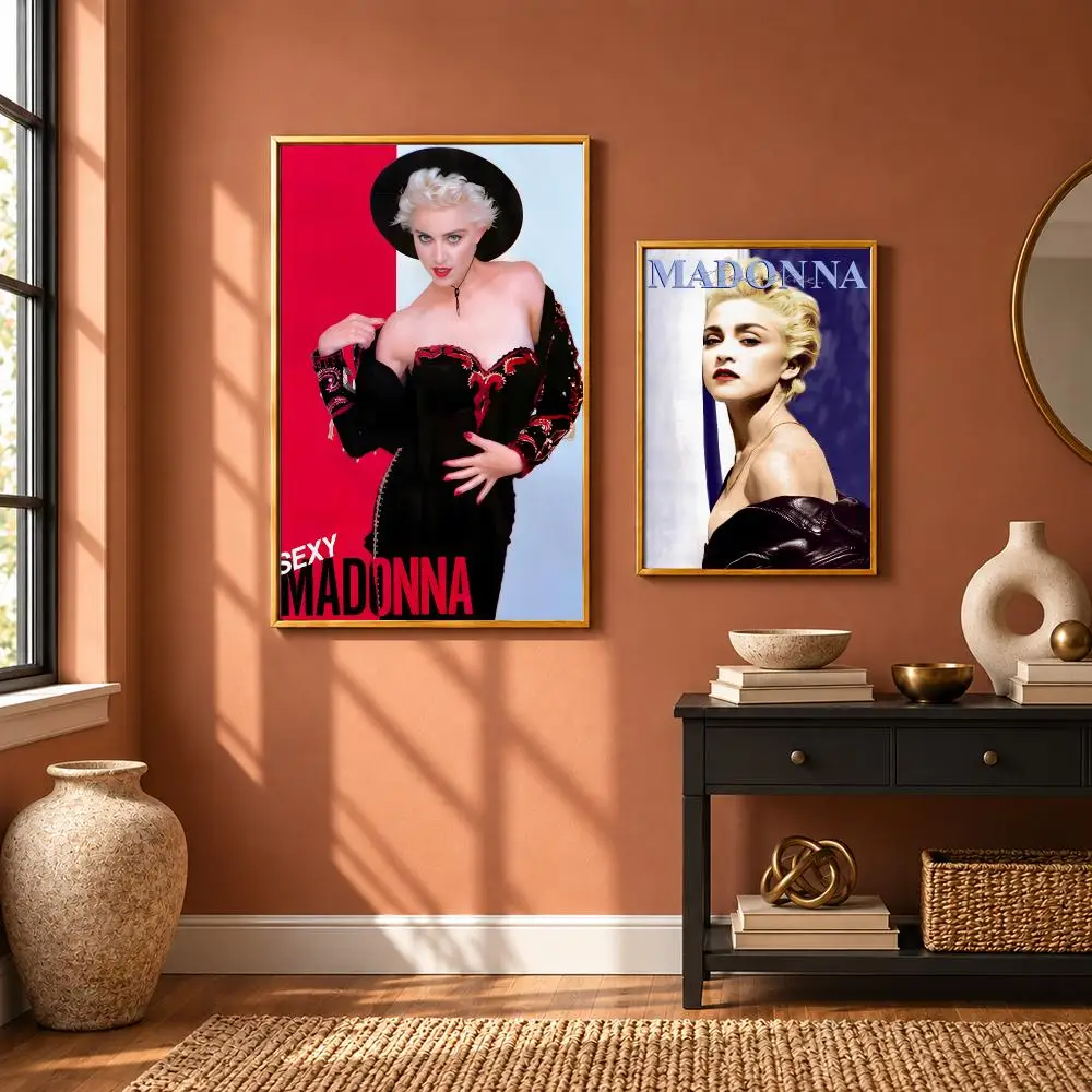 Classic Singer M-Madonna Retro Chic Poster Art Wall Stickers & Self-Adhesive Decals for Home, Bedroom & Living Room