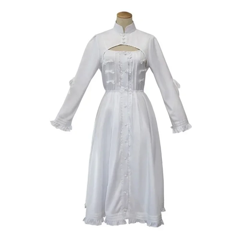 Anime-Druck Einsamkeit Yosuga no Sora Kasugano Sora Lolita Weißes Cosplay-Kleid Dame Halloween-Kostüm Baumwolle süßes Partykleid Perücke