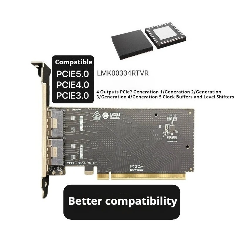 PCIE4.0 PCIe3.0 SlimSAS8654 Extension Adapter Card External High Performance Connection