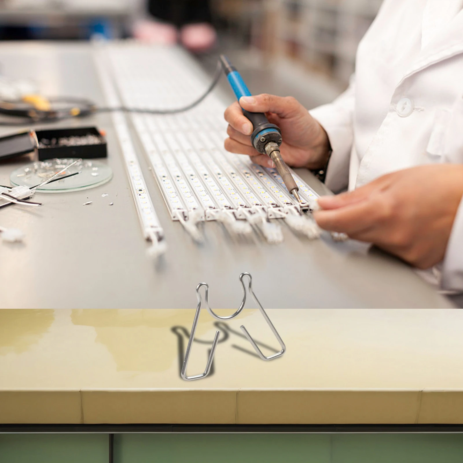 Soldering Workstation 34*28.5 Mm 1.3*1.1inch Metal Bracket Tool Kit Easy To Use Efficient Support Multi-Compatibility