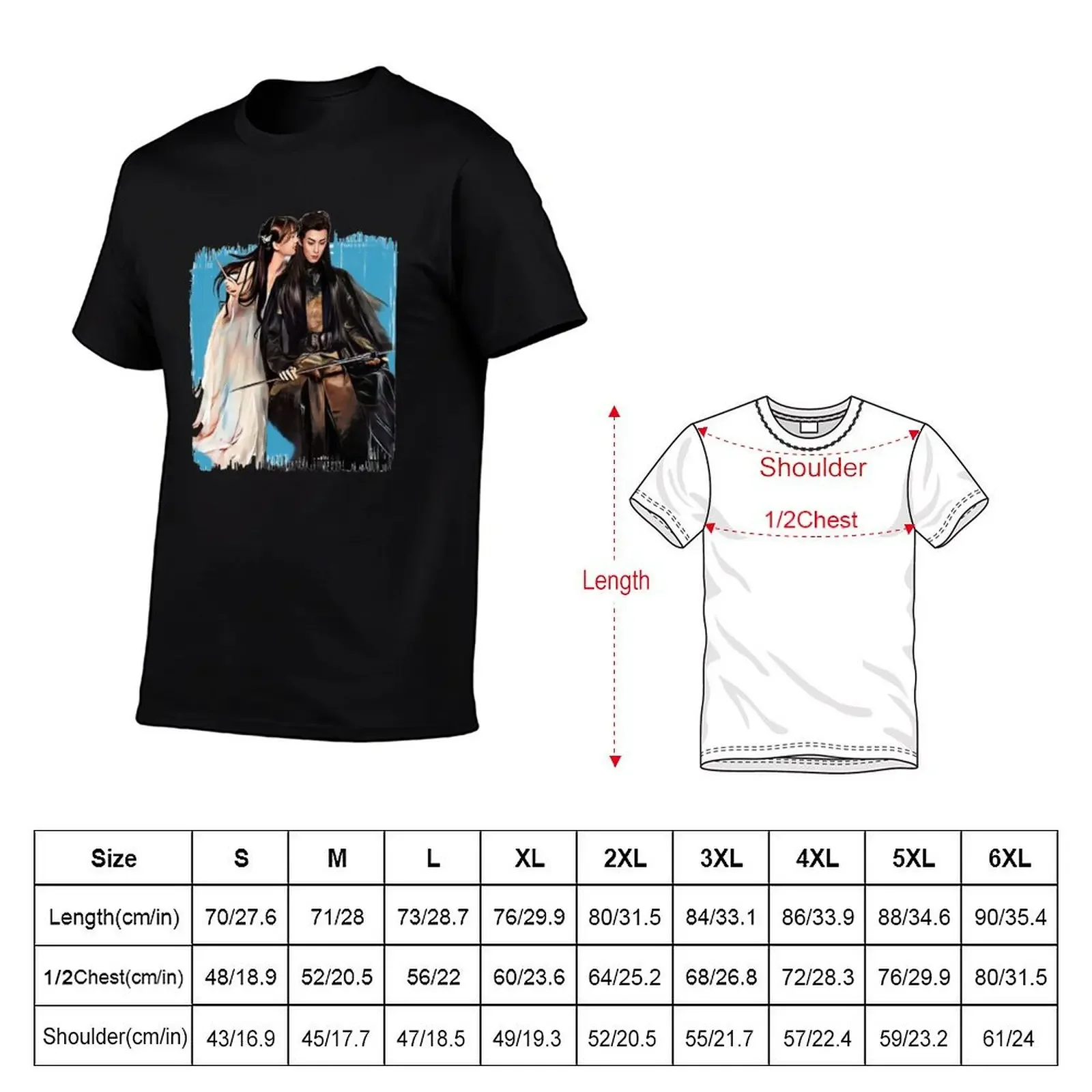 Dylan Wang Yu Shuxin Love between fairy and Devil T-Shirt boys whites sports fans Short sleeve tee blue archive t shirts for men