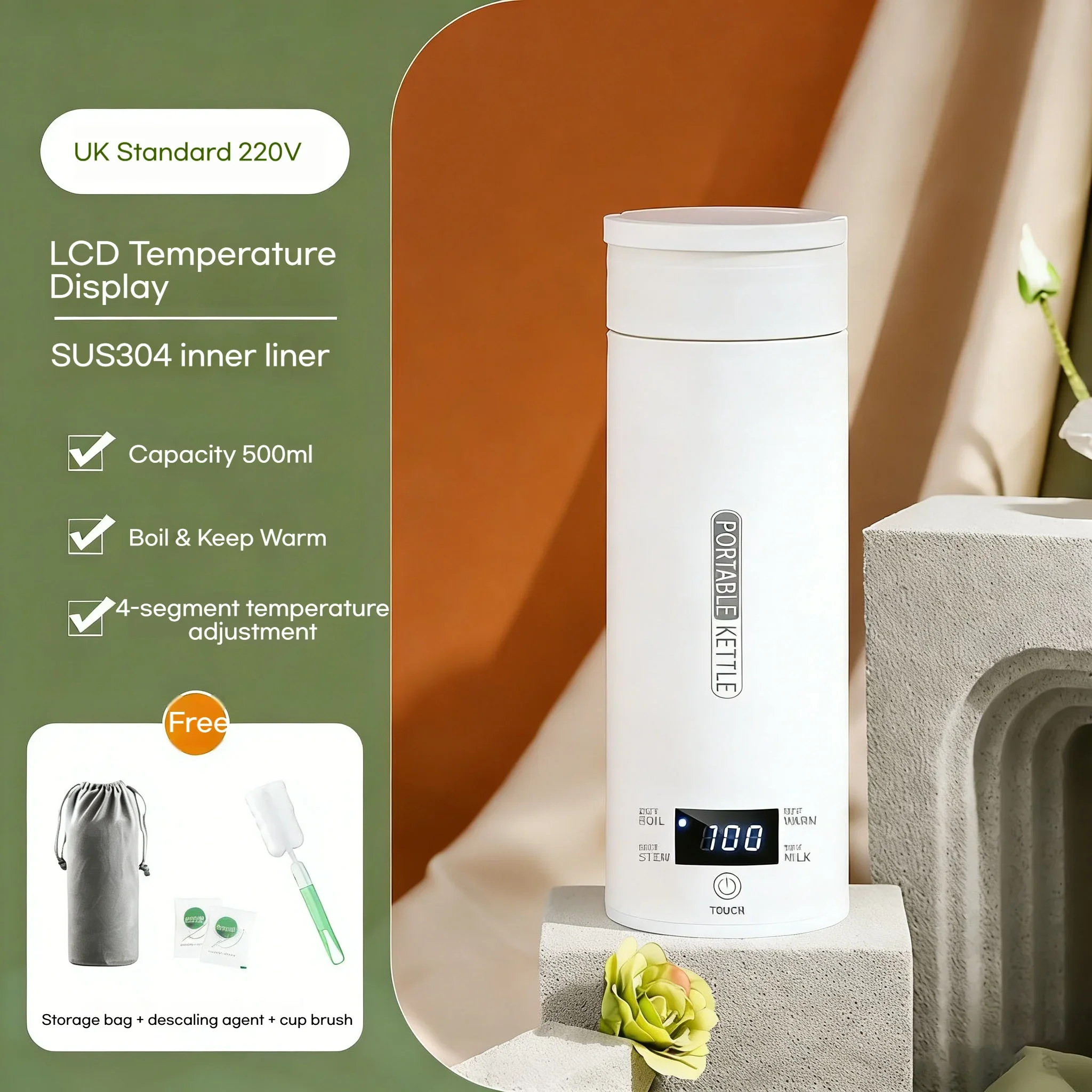 Coffee Tea Menu - 500ML Electric Kettles Portable Tea Coffee