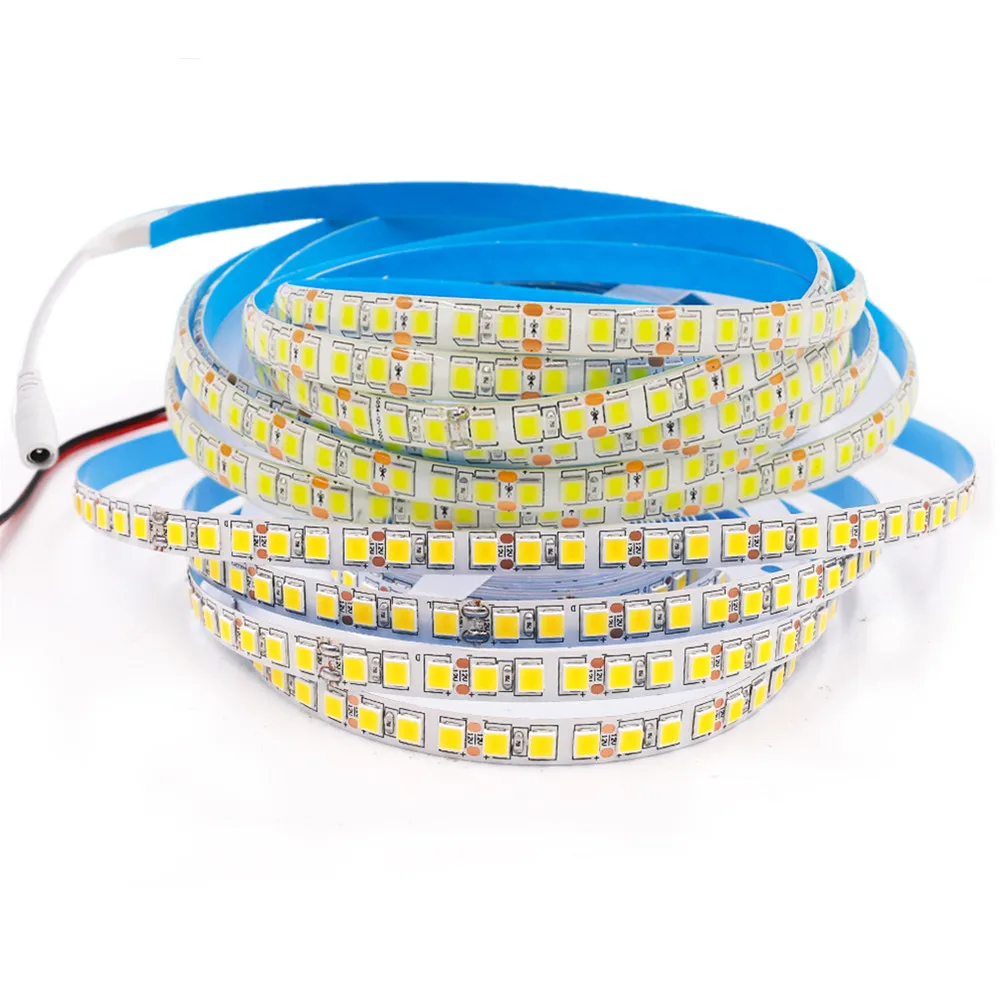 1M/2M/3M/4M/5M Cuttable LED Strip DC12V 5054 120LEDs/m Super Bright Diode Tape Rope Lamp Waterproof Flexible DC Connector