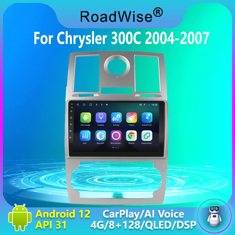 

Roadwise 2 Din Android Car Radio For Chrysler Aspen 300C 2004 2005 2006 2007 4G Wifi GPS BT DSP RDS Multimedia Carplay Autoradio