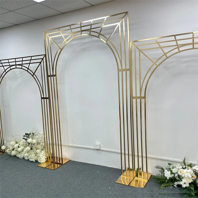 Imagem -03 - Custom Metal Frame para Festa e Eventos Ouro Arco Decoração do Casamento Backdrop Stand Alta Qualidade