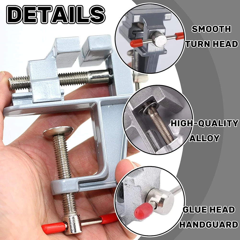 35MM Aluminiumlegierung Tischschraubstock Multifunktionaler Werkbank-Schraubstock Tischschraubstock für DIY-Bastelarbeiten, Formenfixierung und Reparaturwerkzeug – Detail 5